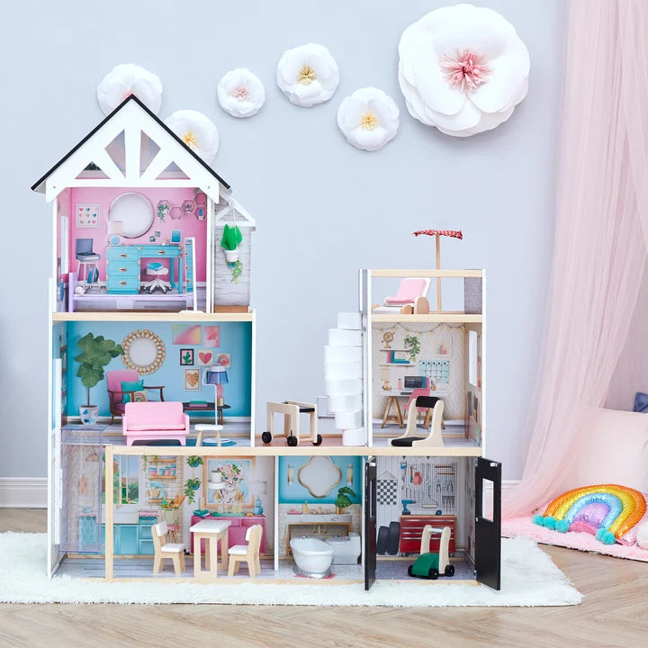 Dreamland Mansion Wooden Doll House with 3 Floors