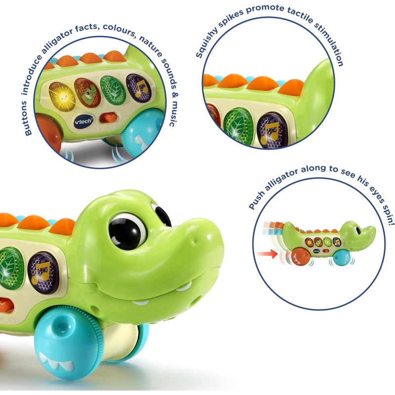VTech Baby Squishy Spikes Alligator – Push-Along Toy