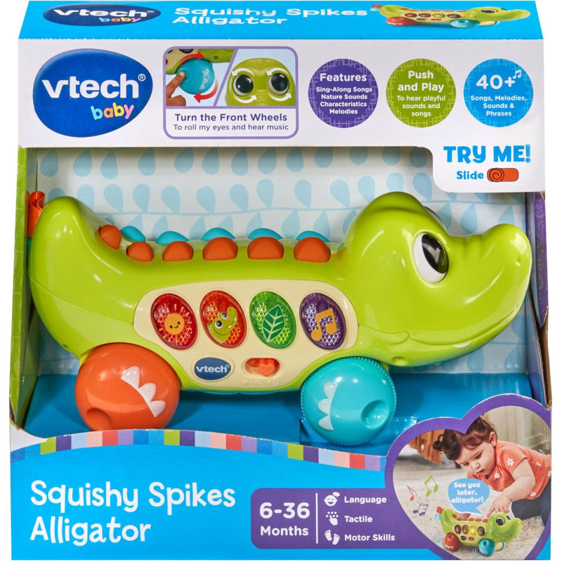VTech Baby Squishy Spikes Alligator – Push-Along Toy